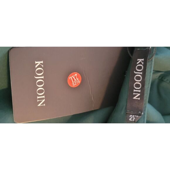 KOJOOIN Casual Plus Size Wrap V Neck Ruffle Cap Belted A-Line Maxi Dress Sz 2XL - Picture 4 of 6